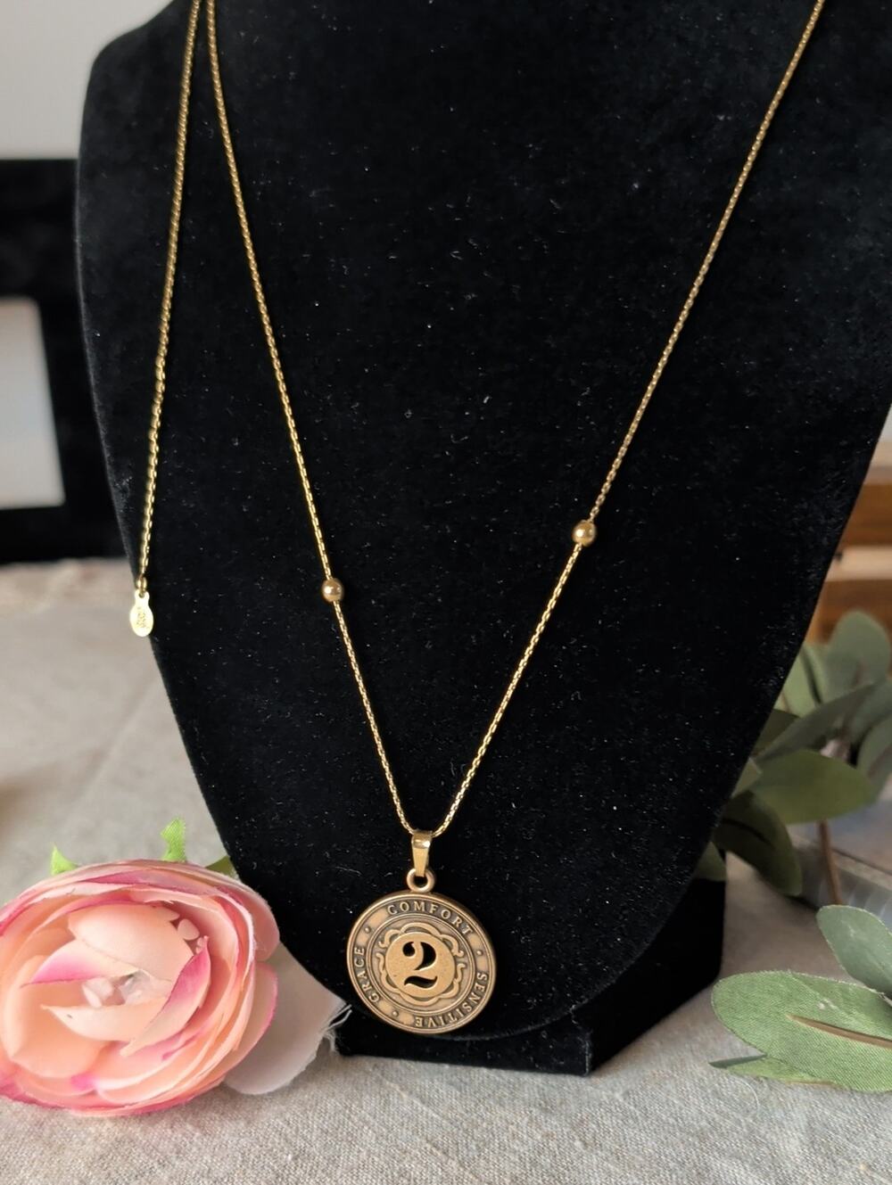 Alex and Ani Number 2 Necklace Gold Tone Adjustable Numerology Pendant 2017